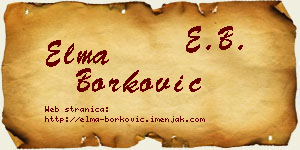 Elma Borković vizit kartica